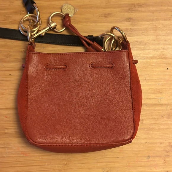 See by Chloe Red Leather and Suede Crossbody Bag - Picture 3 of 7